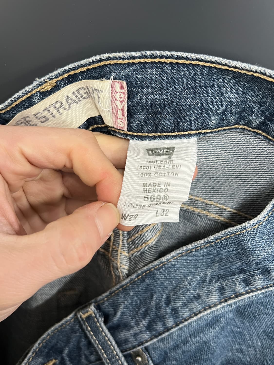 00‘s Levis 리바이스 569 루즈 스트레이트 데님 팬츠 상품이미지7