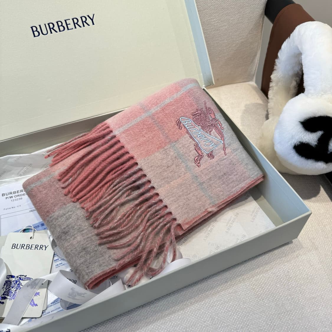 버버리 리버서블 스카프 100% 램스울 상품이미지4