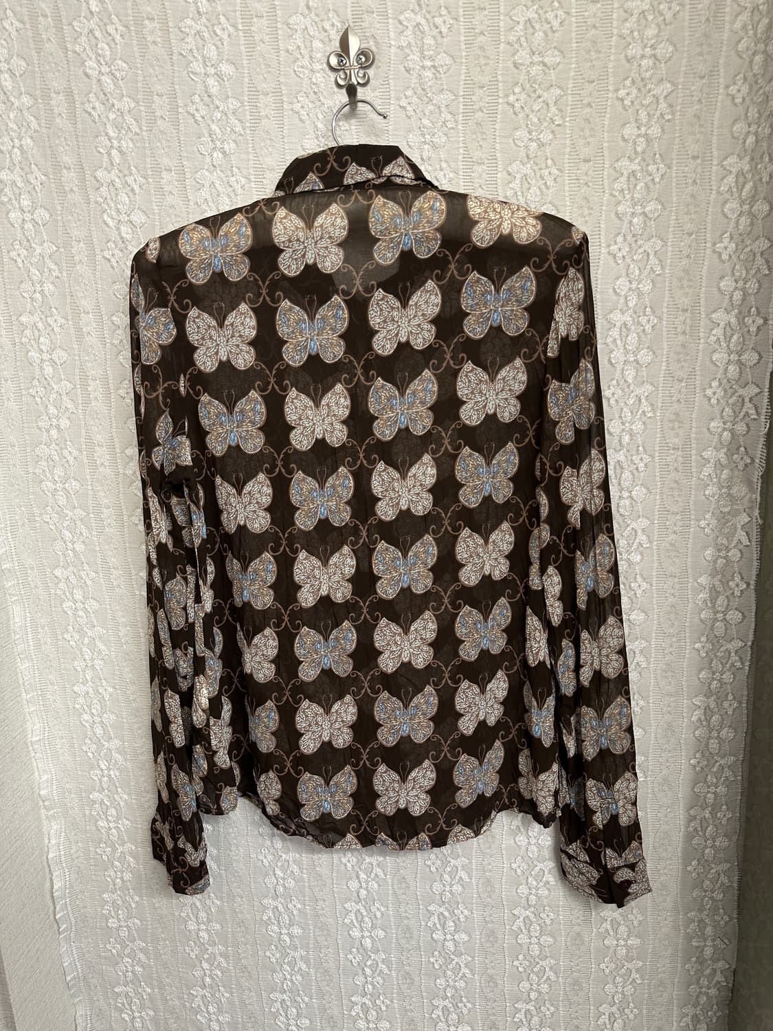 pulito moda 나비 프린팅 셔츠 상품이미지3