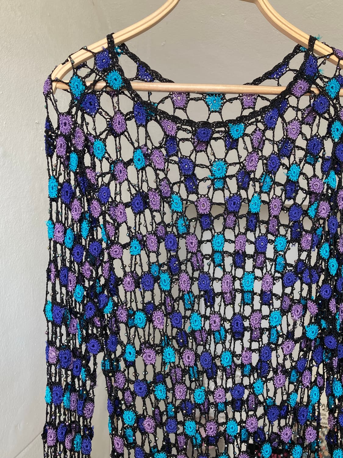 빈티지 그물 뜨개탑 상품이미지2