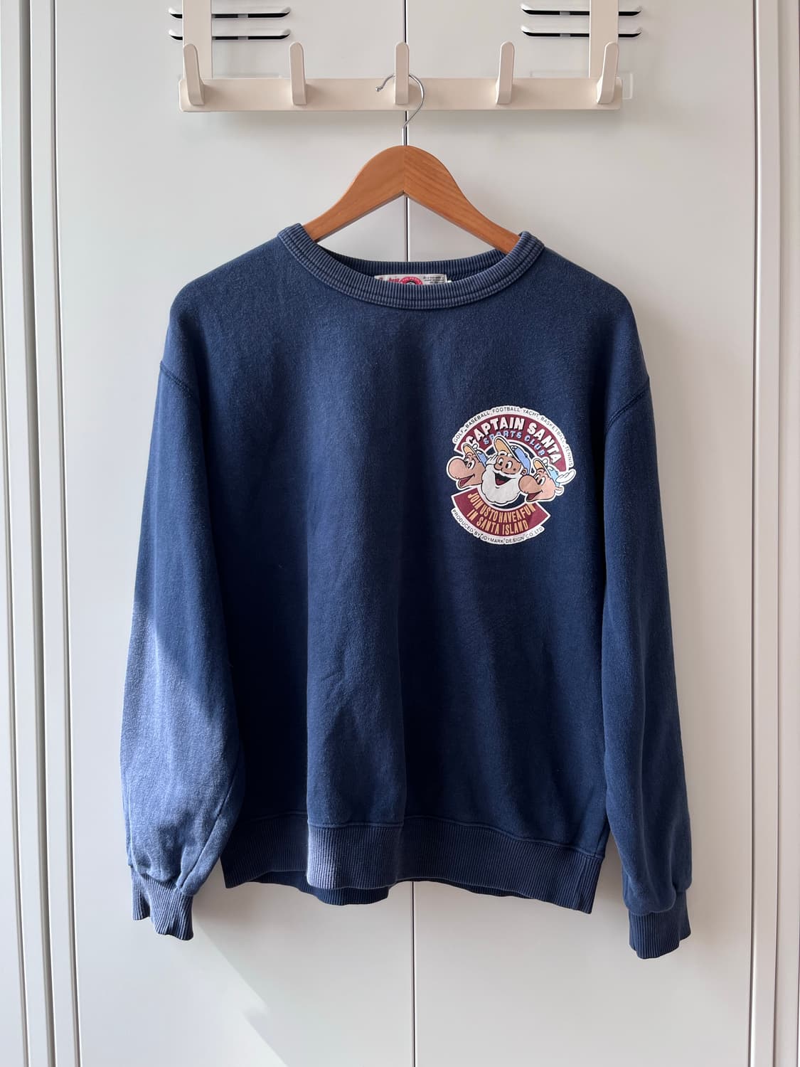 Captain santa 캡틴 산타 빈티지 네이비 맨투맨 상품이미지3