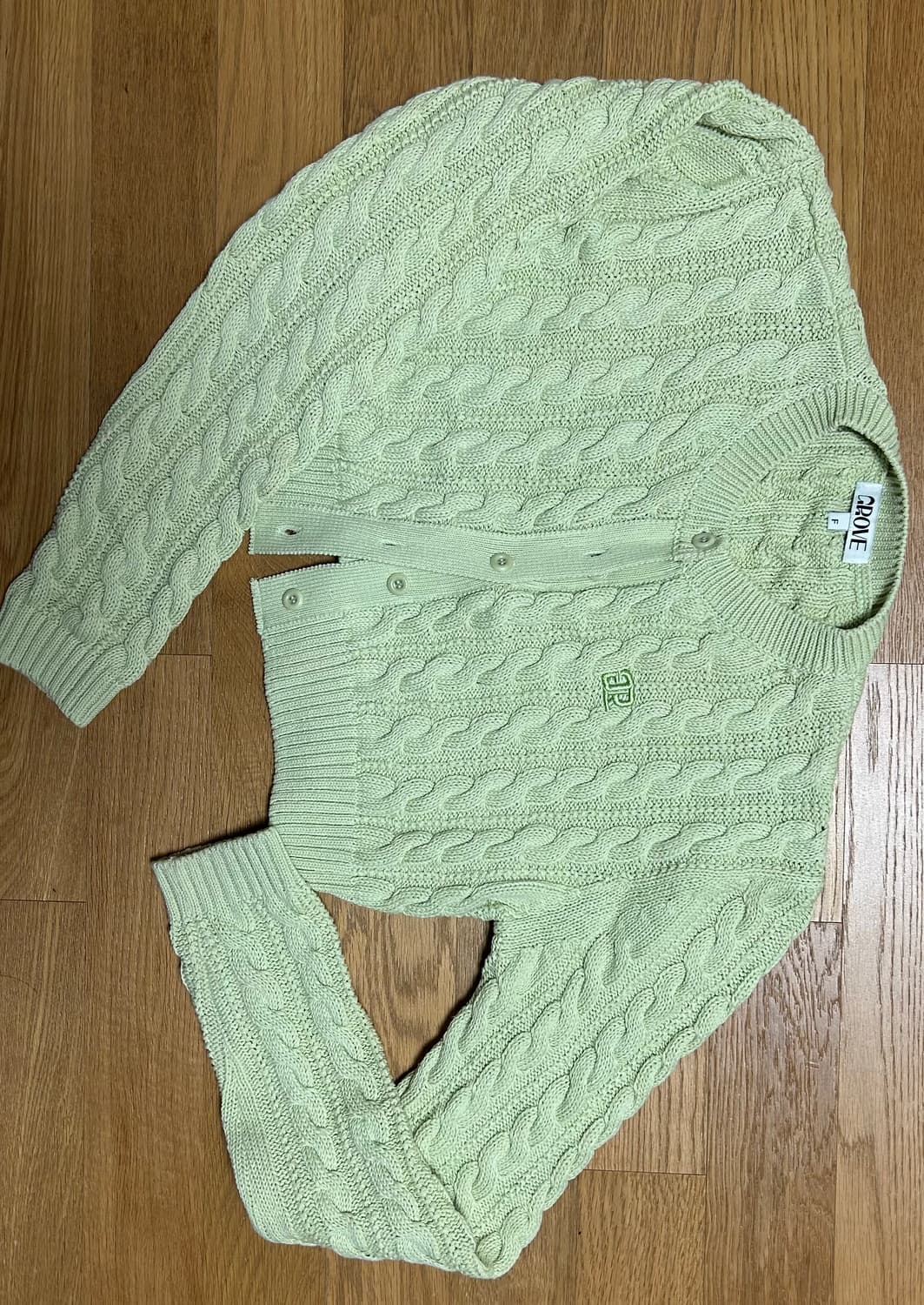 25PS GRATO CABLE CARDIGAN [MINT COLOR] 상품이미지6