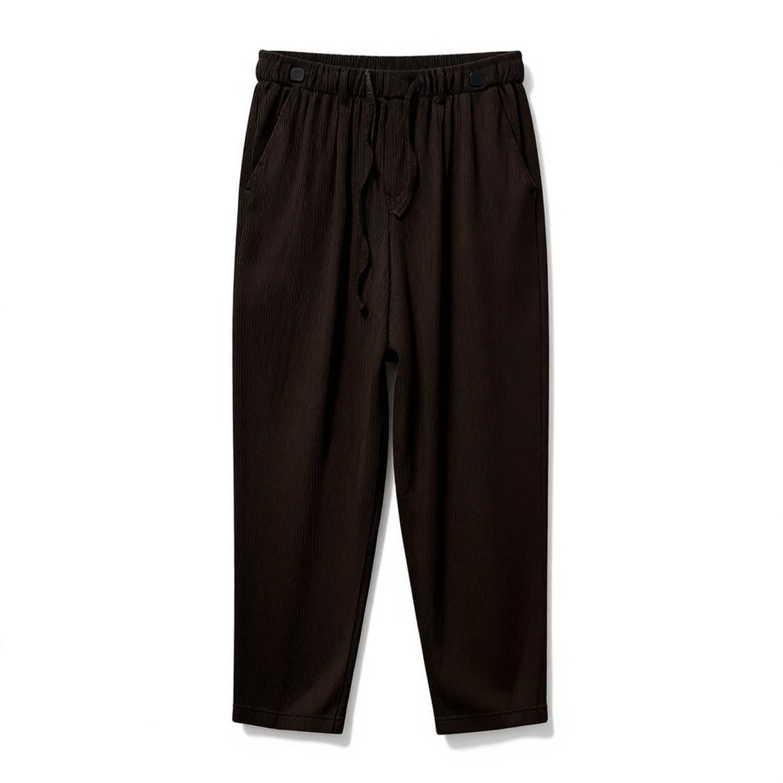 noirer 노이어 플리츠 밴딩 크롭 슬랙스 브라운 50 상품이미지1