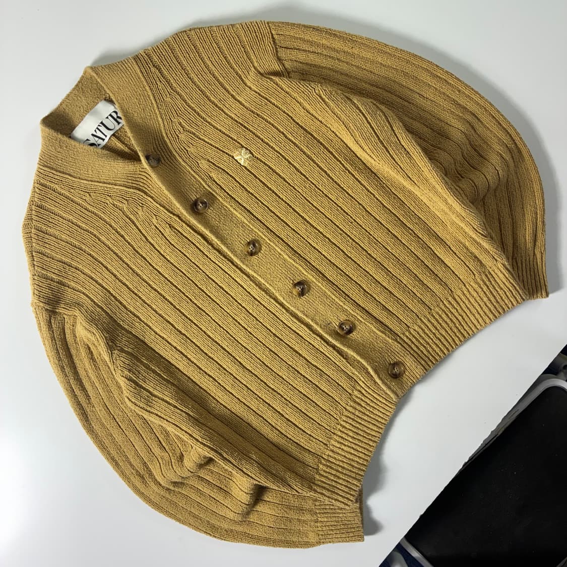 Satur  세터 파로 부클 카멜 베이지 니트 가디건  상품이미지2