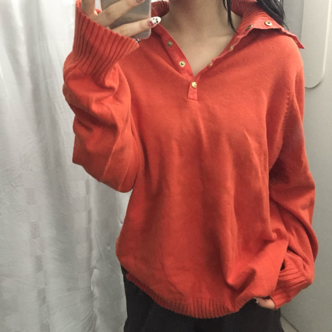 Polo 폴로랄프로렌 오렌지 하이넥 버튼 니트 상품이미지2