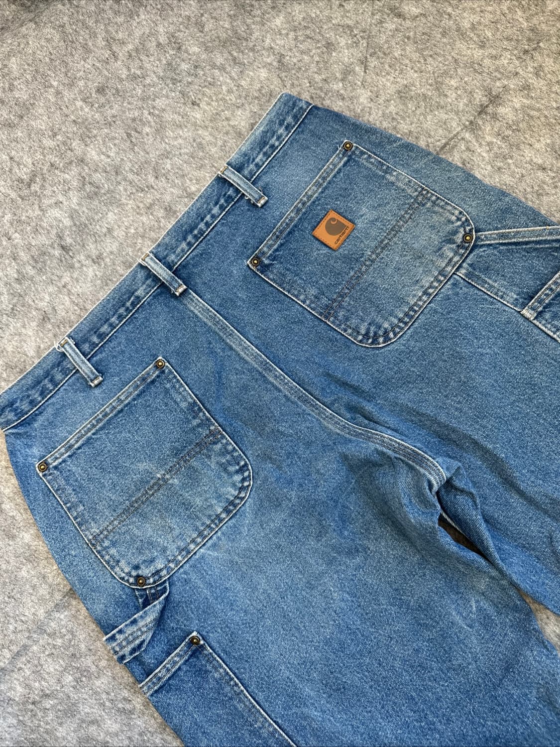 [36X30] 칼하트 B73 DST 더블니 데님 팬츠 던가리핏 상품이미지7