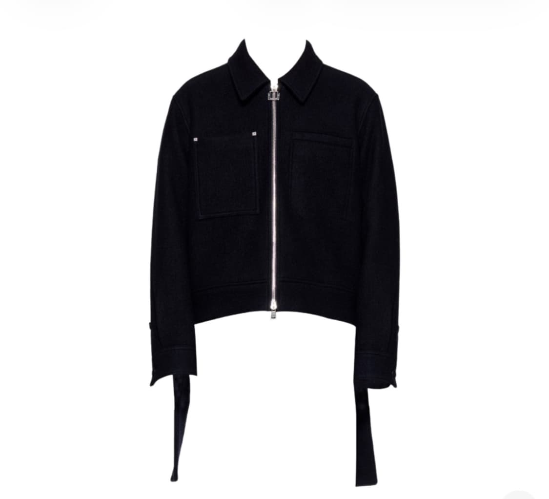 23FW 우영미 벨티드 울 점퍼 블랙 46 상품이미지1