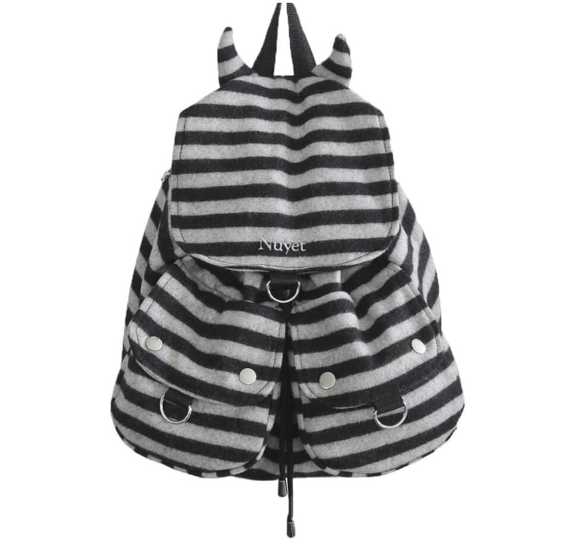 Devil Puff Backpack _ Black Stripe 상품이미지1