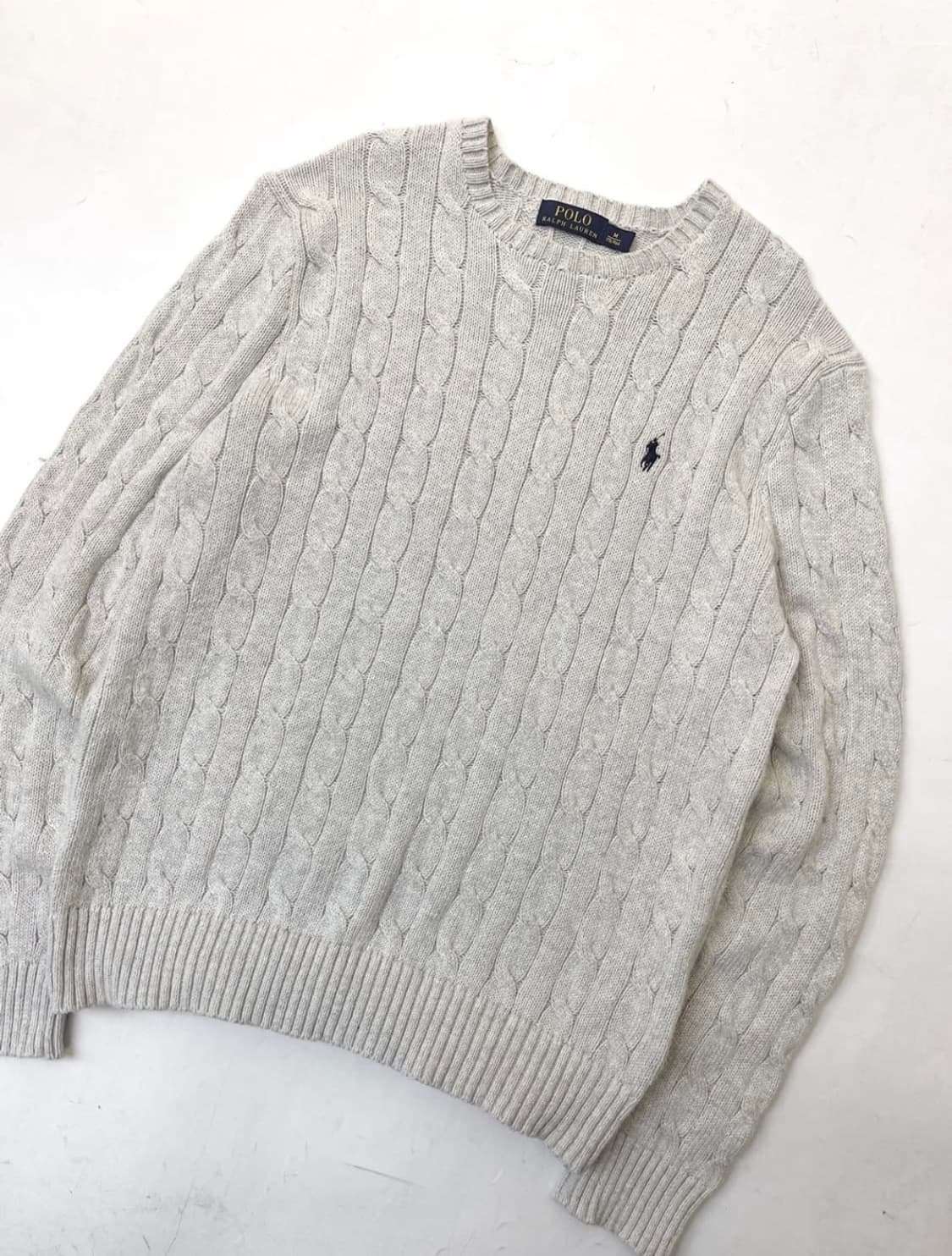 폴로 랄프로렌 꽈배기 니트 라이트그레이 상품이미지2