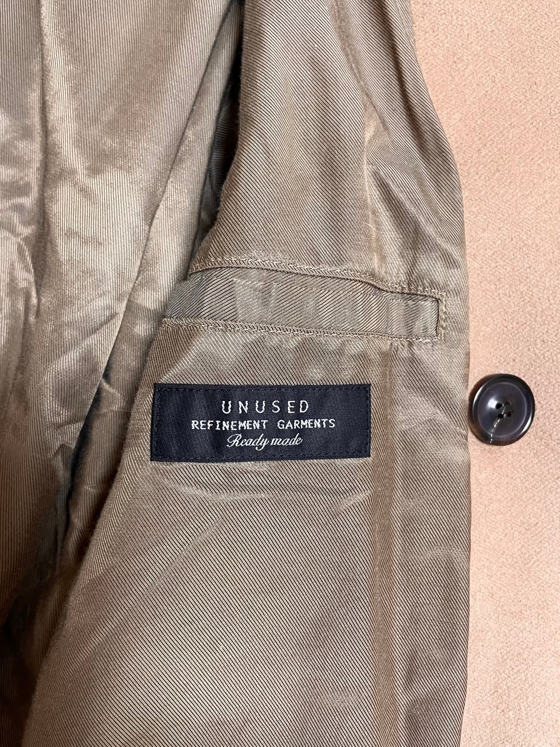 언유즈드 더블 오버사이즈 코트 카멜 상품이미지4