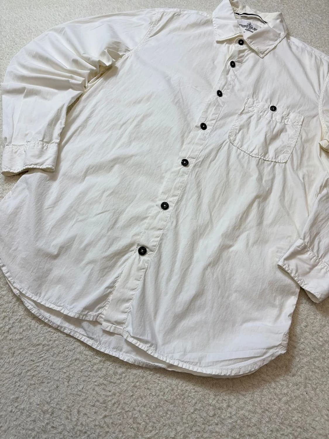 스톤아일랜드 00's 피그먼트다잉 화이트 셔츠 pn6169 상품이미지3