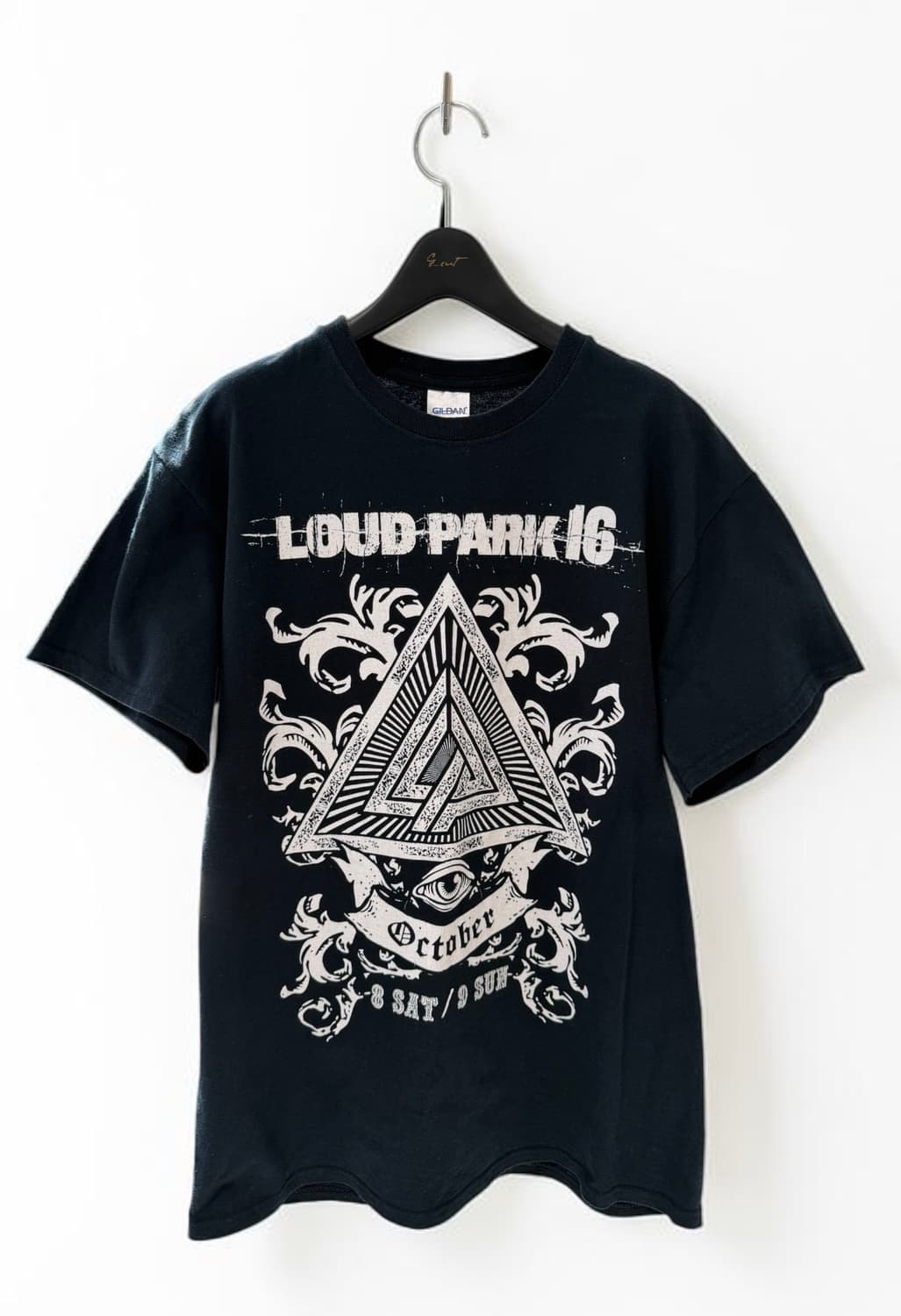 길단 빈티지 프린팅 블랙 티셔츠 락스타일 텍스트 상품이미지1