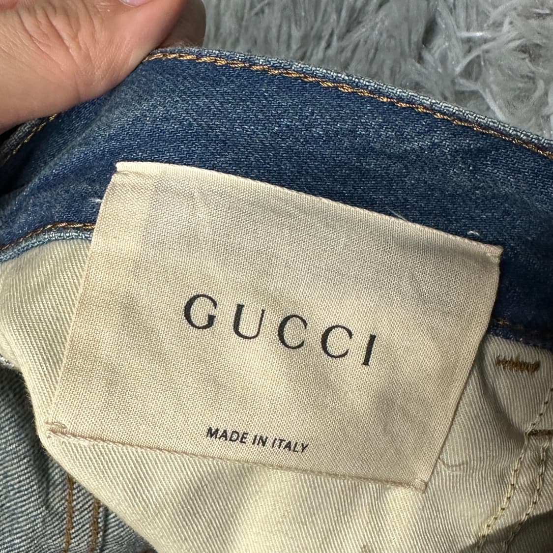 구찌 스네이크 자수 데님 팬츠 31 상품이미지5