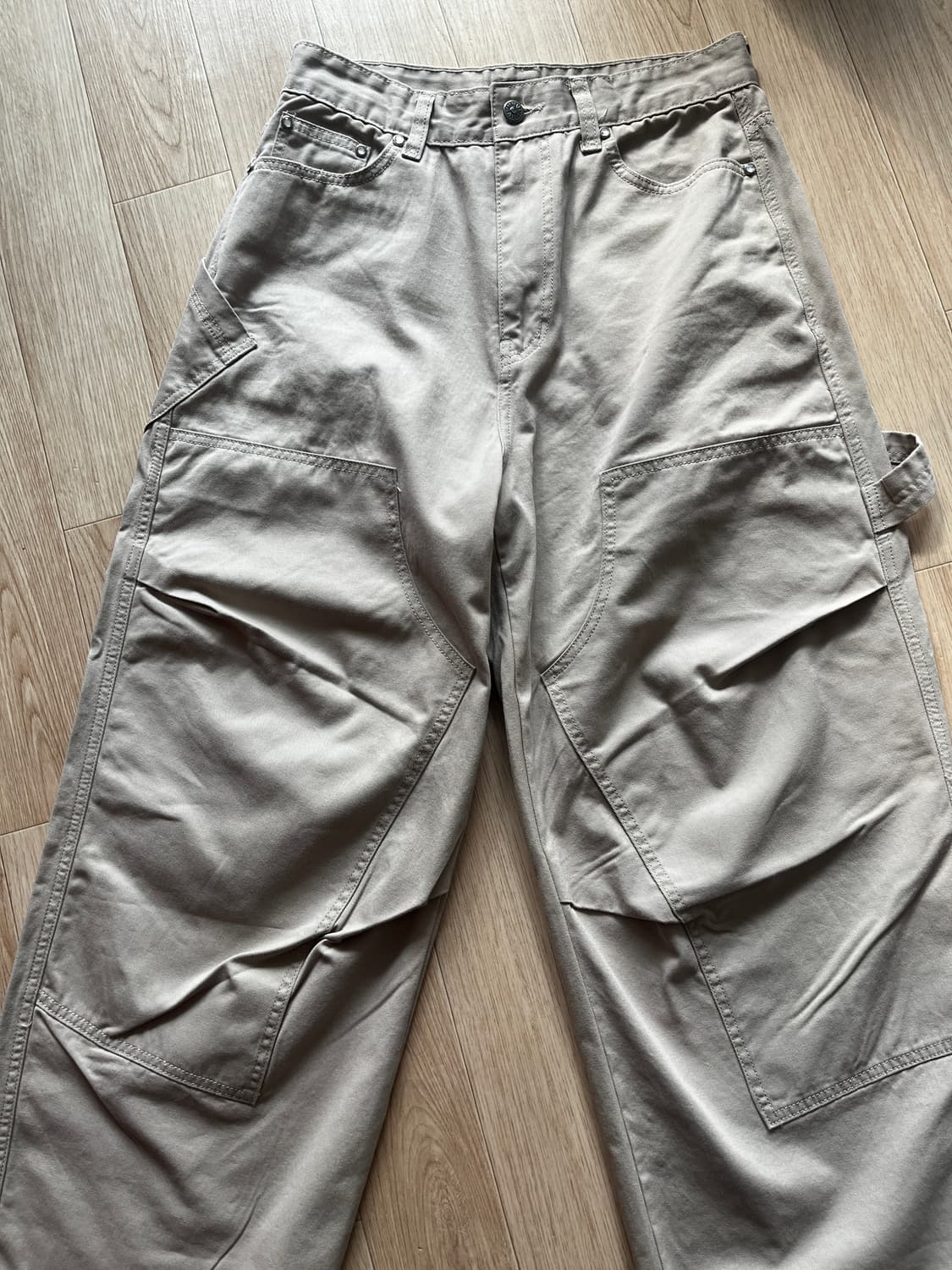 9999아카이브 쥬얼리 리벳 더블니 팬츠 상품이미지2