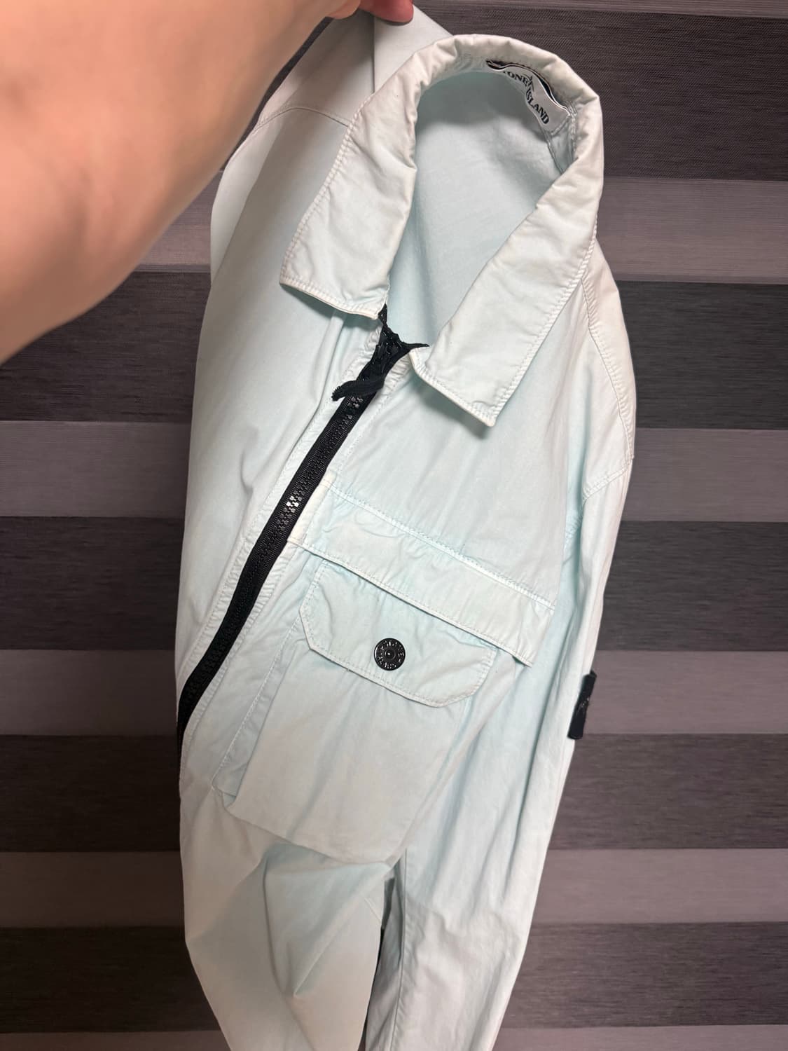 스톤아일랜드 라이트 오버셔츠 자켓 스카이블루 상품이미지4