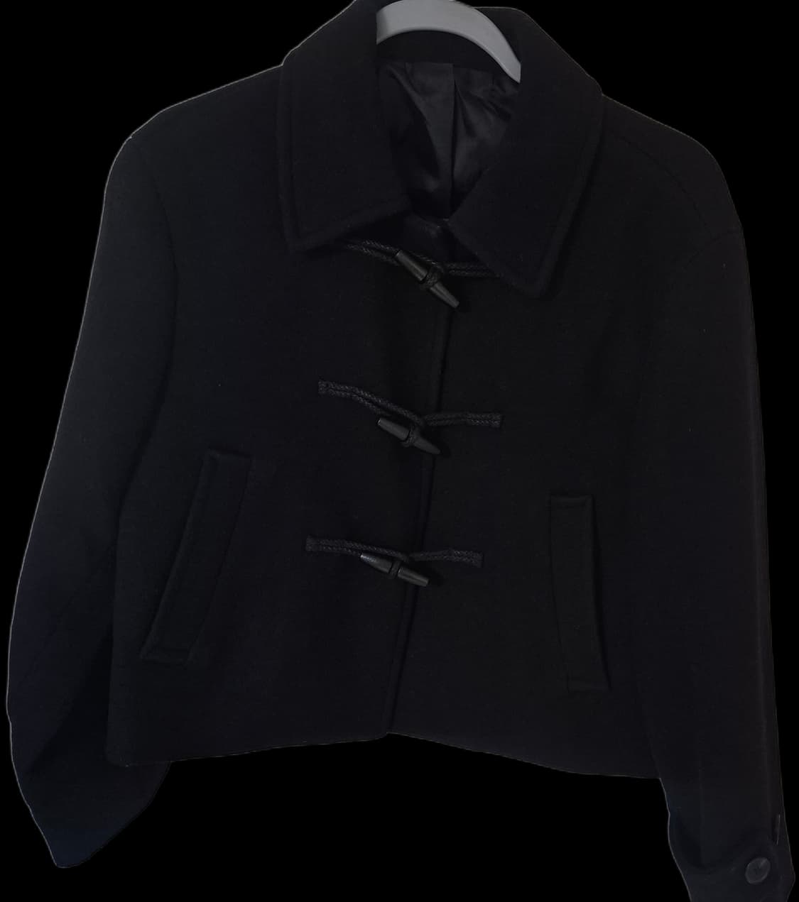 무신사 스탠다드 우먼 더플 숏 코트 XS 블랙 상품이미지3