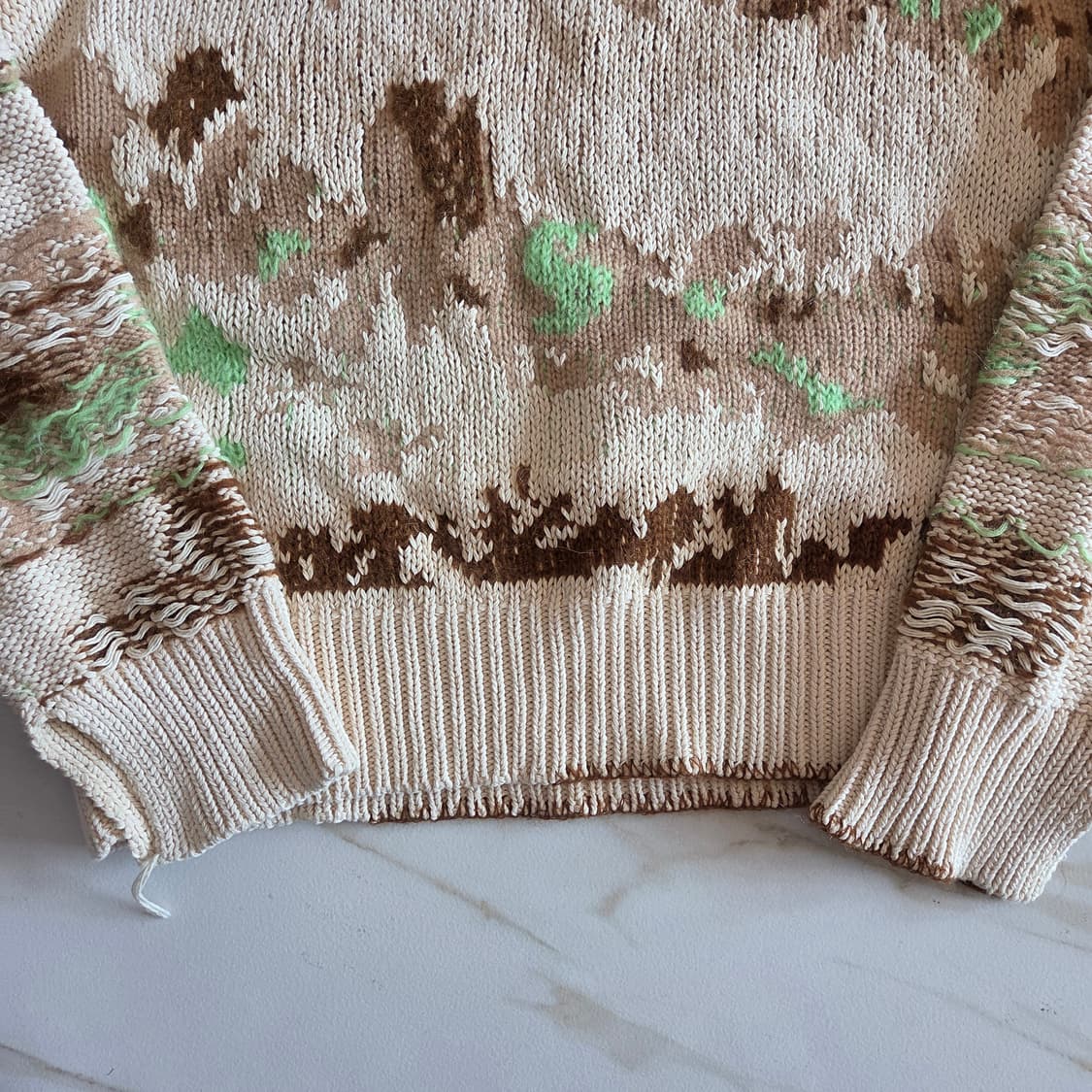 앤더슨벨 델라 인타샤 크루넥 스웨터 베이지 상품이미지7