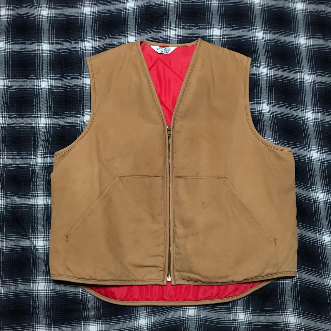 90s Usa 덕 캔버스 오버사이즈 워크 베스트 상품이미지1