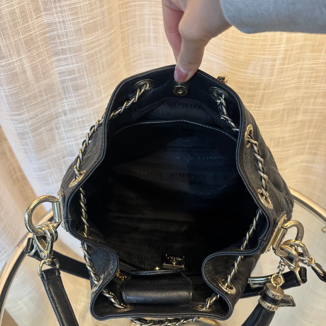 정품 메트로시티 퀄팅 복조리 토트백 크로스백 상품이미지3