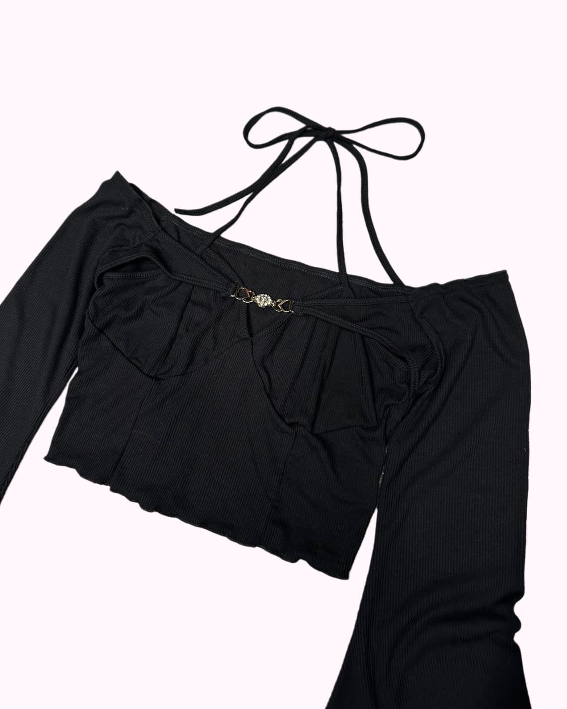 layered buckle halter top 상품이미지2