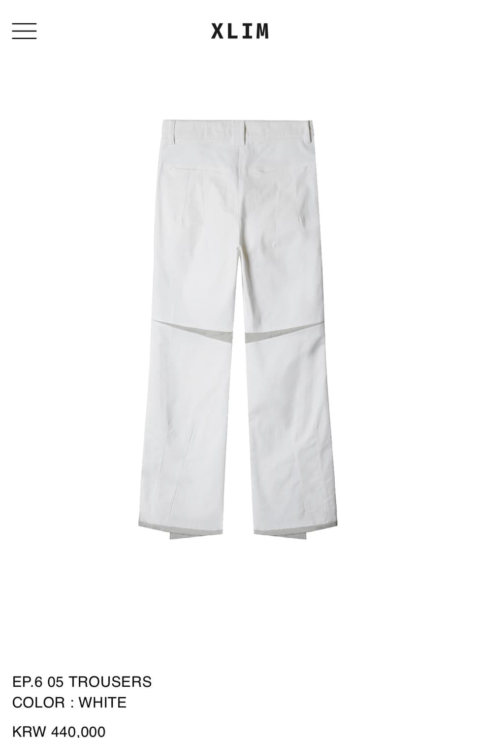 Xlim EP.6 05 TROUSERS XL 상품이미지2