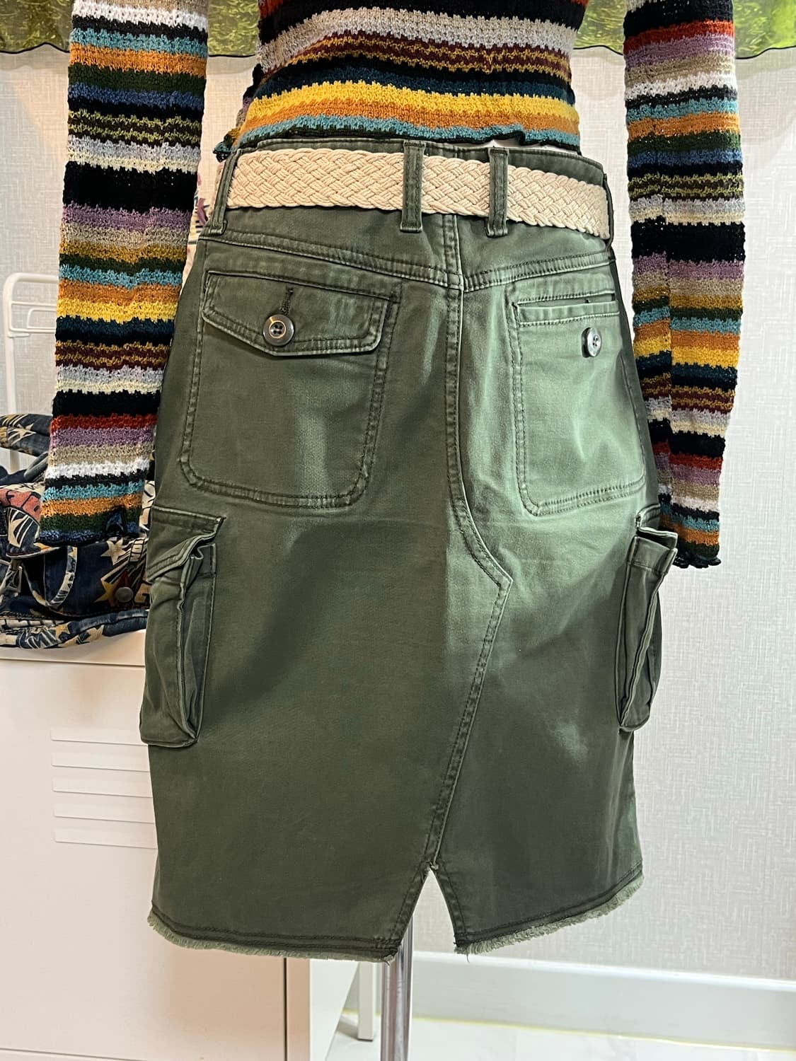 빈티지 카고 포켓 미디스커트 상품이미지9