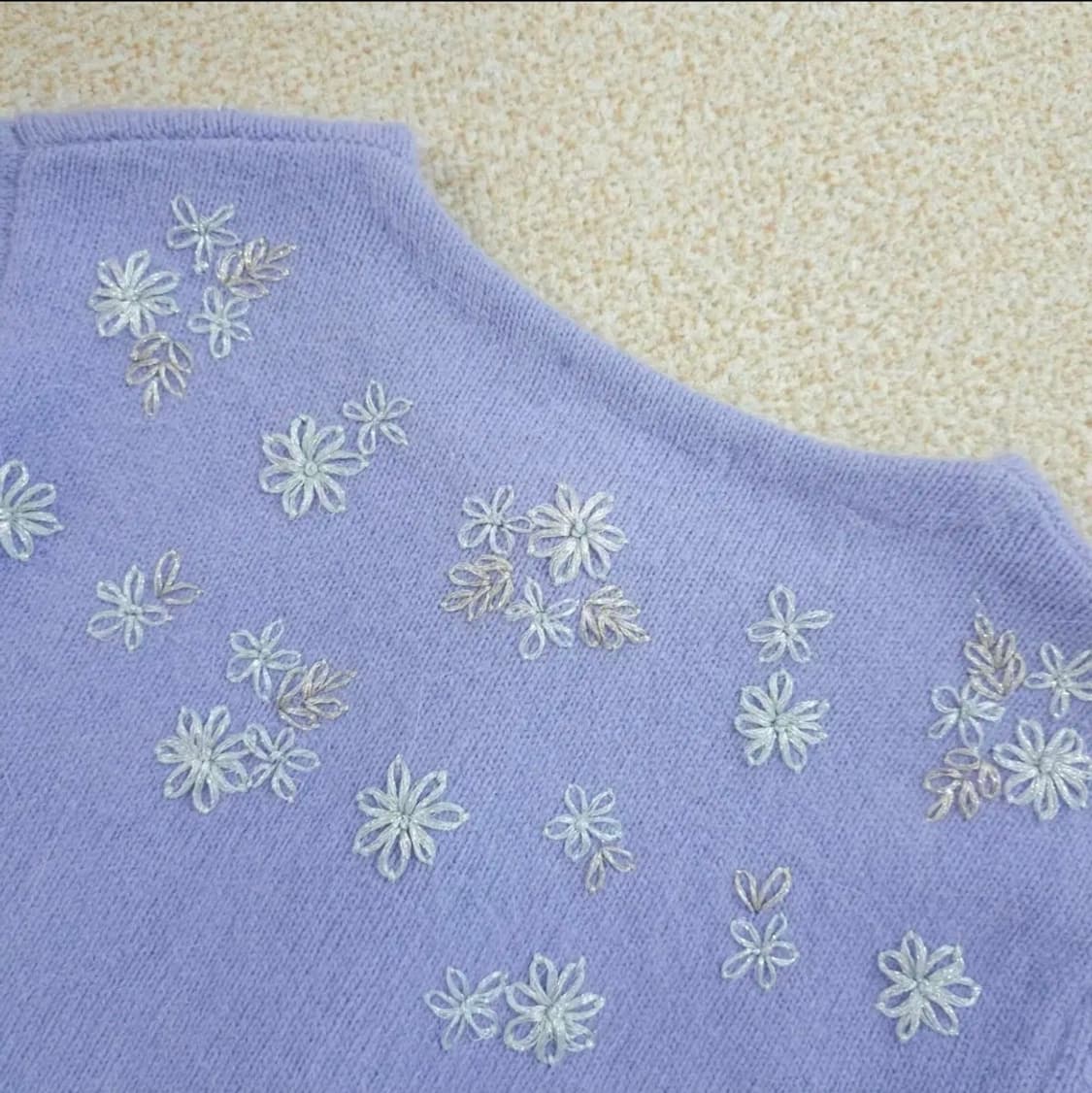 (F)아네스베 japan 여자 앙고라 울 자수 가디건 상품이미지9