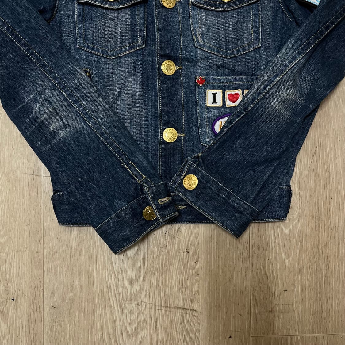 디스퀘어드2 Dsquared2 여성 멀티 패치 데님 청자켓 40사이즈 상품이미지8