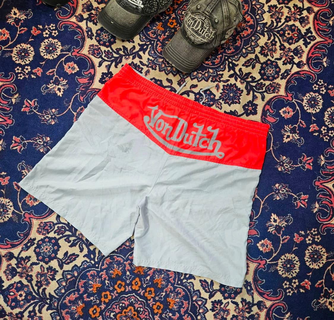 본터치(Vondutch) 00's 빽 레터링 반바지 쇼츠 상품이미지1