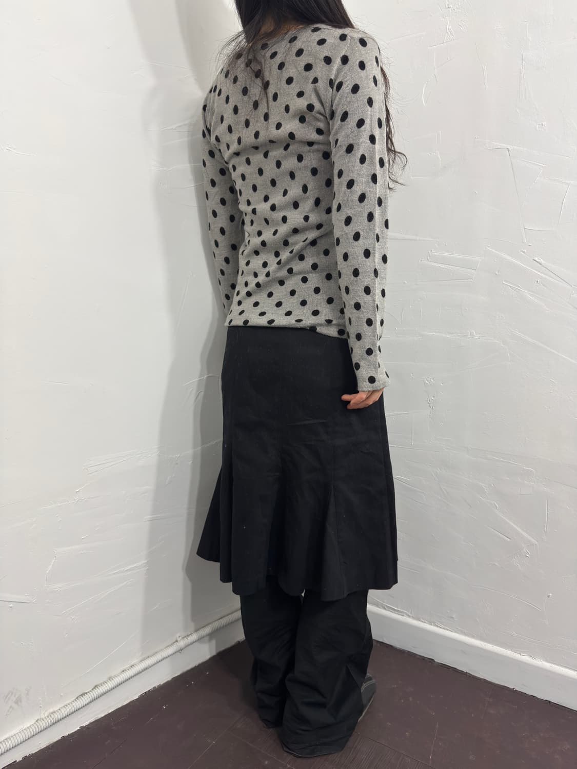 dot knit top 상품이미지3