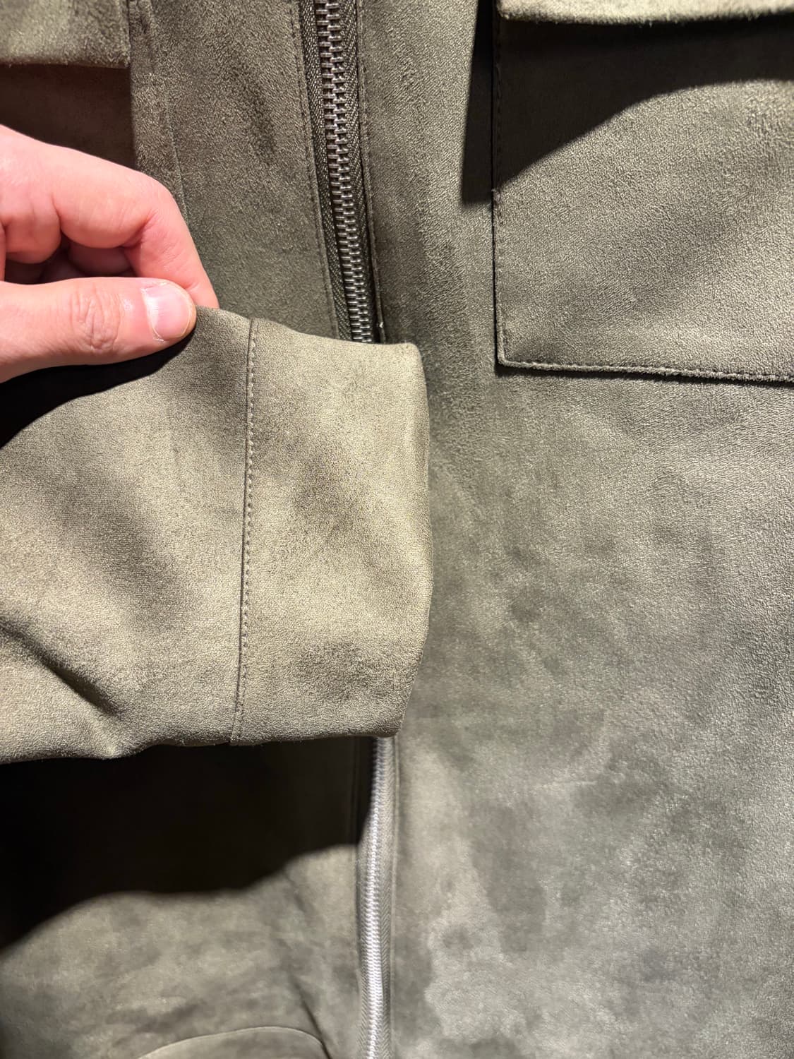 Khaki suade bluson jacket / 카키 스웨이드 블루종 상품이미지3