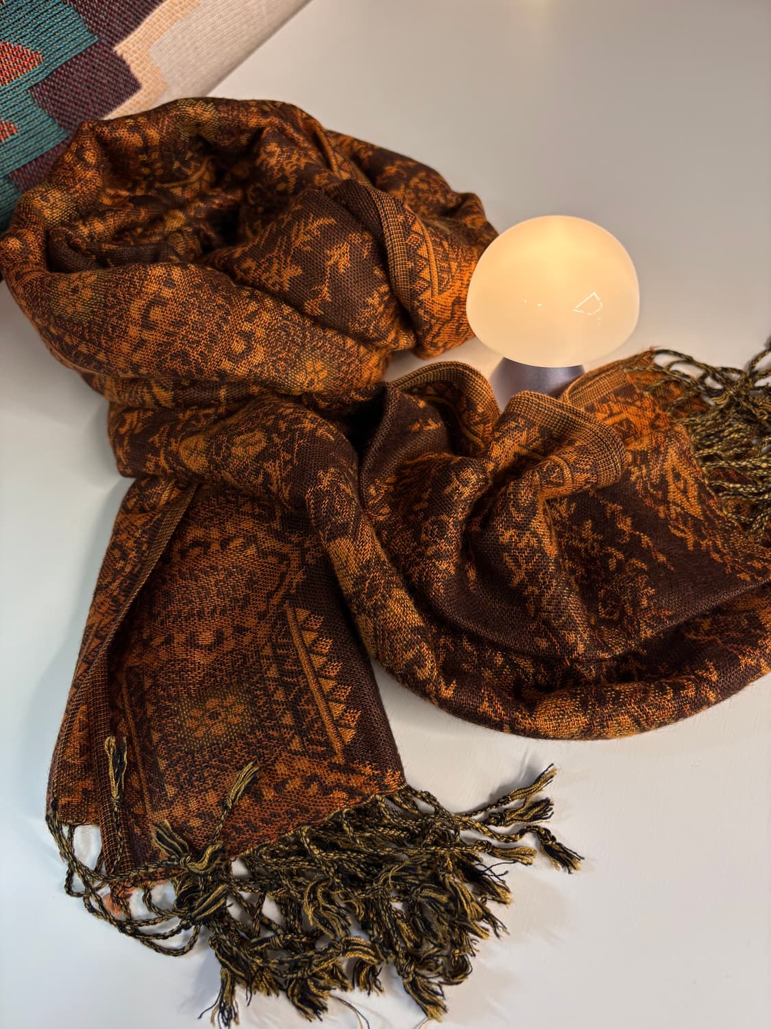 Pashmina silk 피시미나 에스닉 페이즐리 머플러 숄  상품이미지3