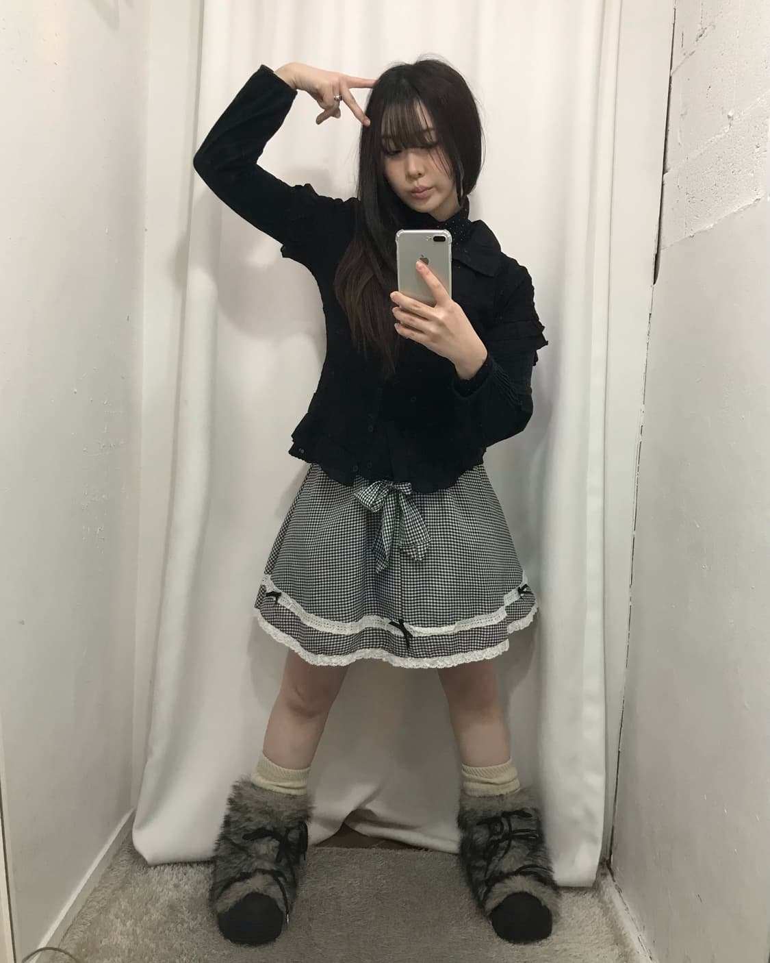 체크 소녀 코디 세트 🤍 상품이미지1