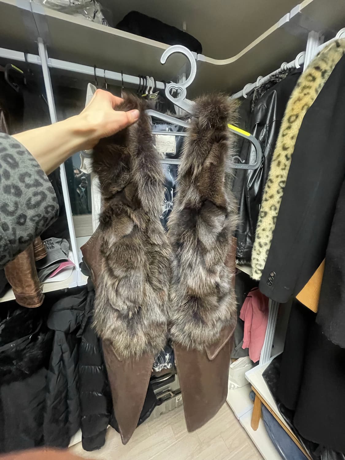 일본 빈티지 레더베스트 퍼조끼 상품이미지2