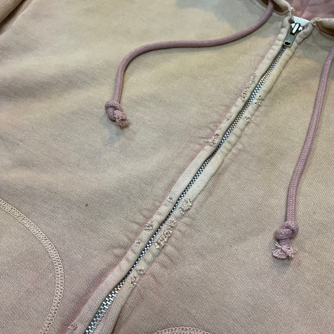 (S) 바우와우 데미지 에이징 후드집업 상품이미지3