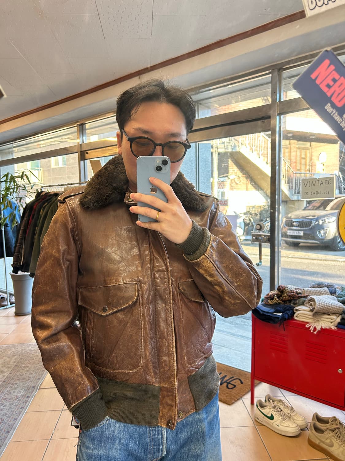 80‘s Schott 쇼트 G-1 가죽자켓 상품이미지9