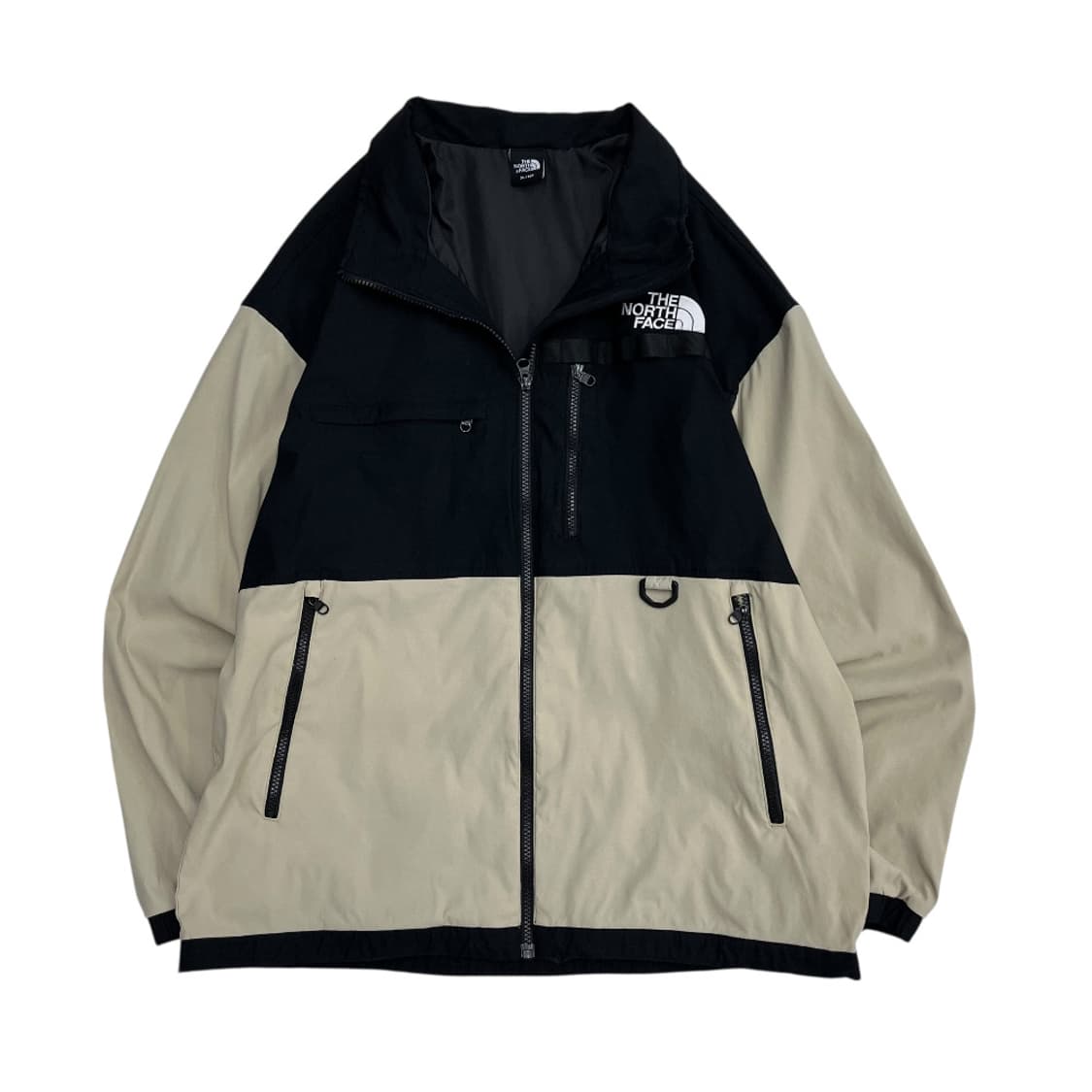 노스페이스 베이지 배색 블랙 바람막이 XL 상품이미지2