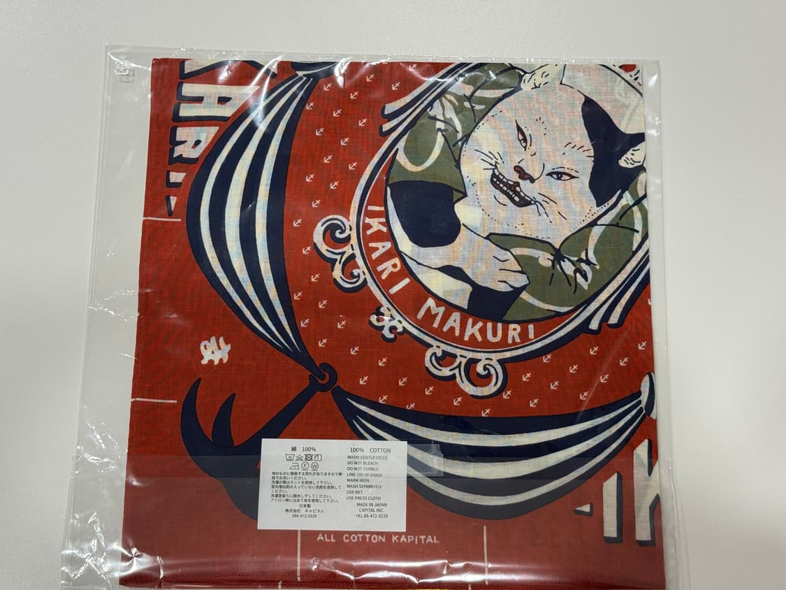 캐피탈 손수건 반다나 앵그리 이카리마쿠리 새제품  상품이미지1