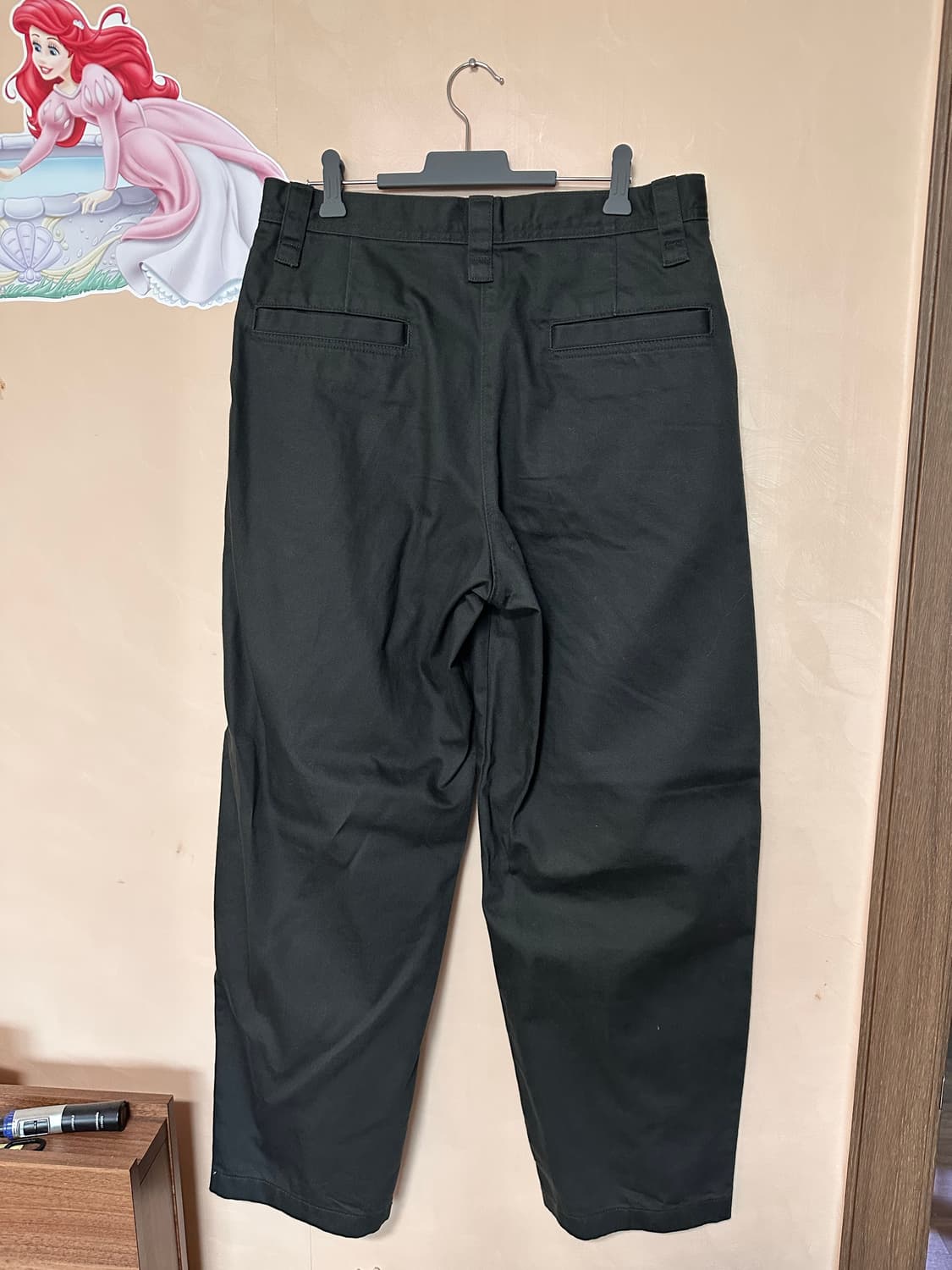 76사이즈/사이즈표첨부) 유니클로 U  와이드핏 치노팬츠 - 딥그린 상품이미지3