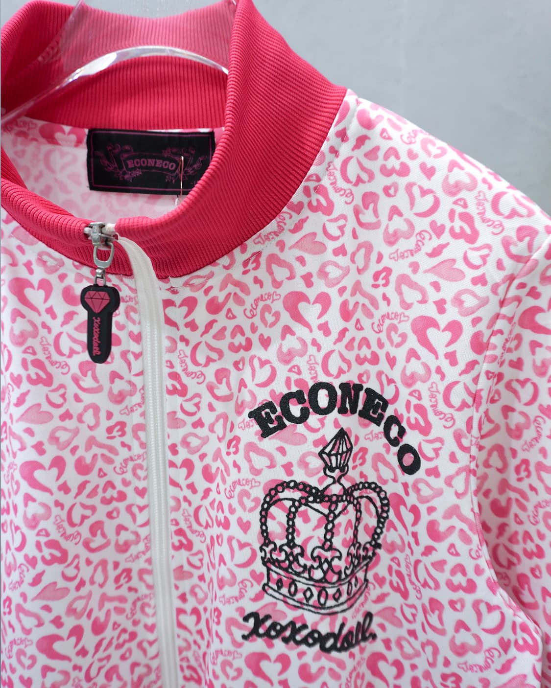 Econeco 핑크 레오파드 져지 탑 상품이미지3