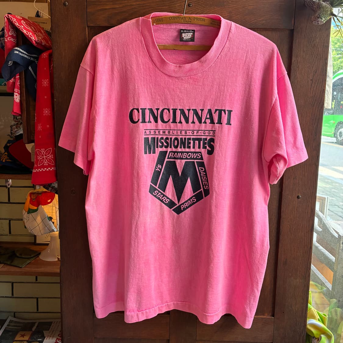 90’s Screen Stars Pink Tee Made in U.S.A 상품이미지1