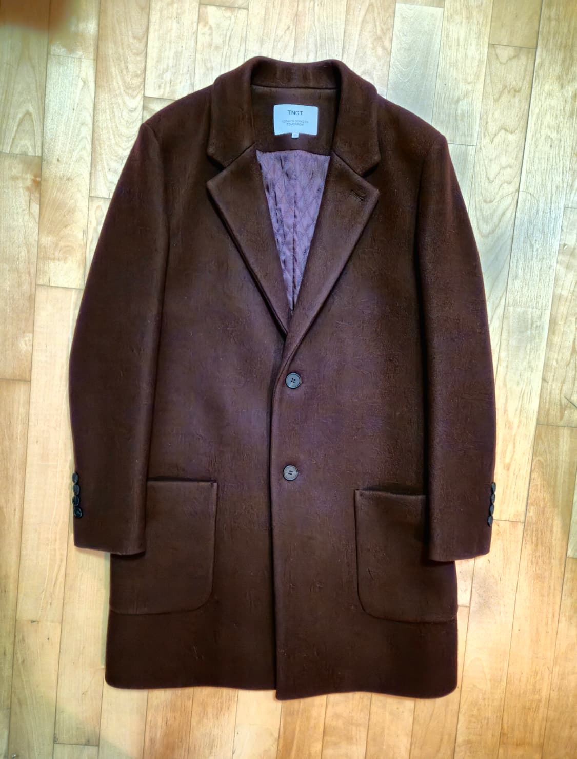TNGT 울 코트 버건디 105 상품이미지1