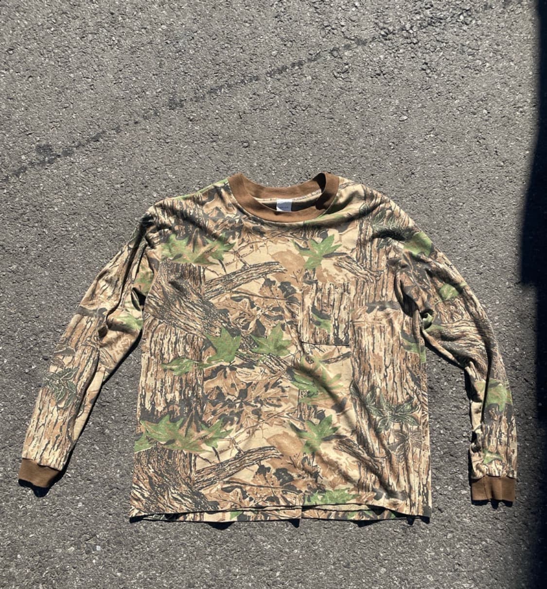 빈티지 90s made in usa 리얼트리 카모 롱슬리브 상품이미지1