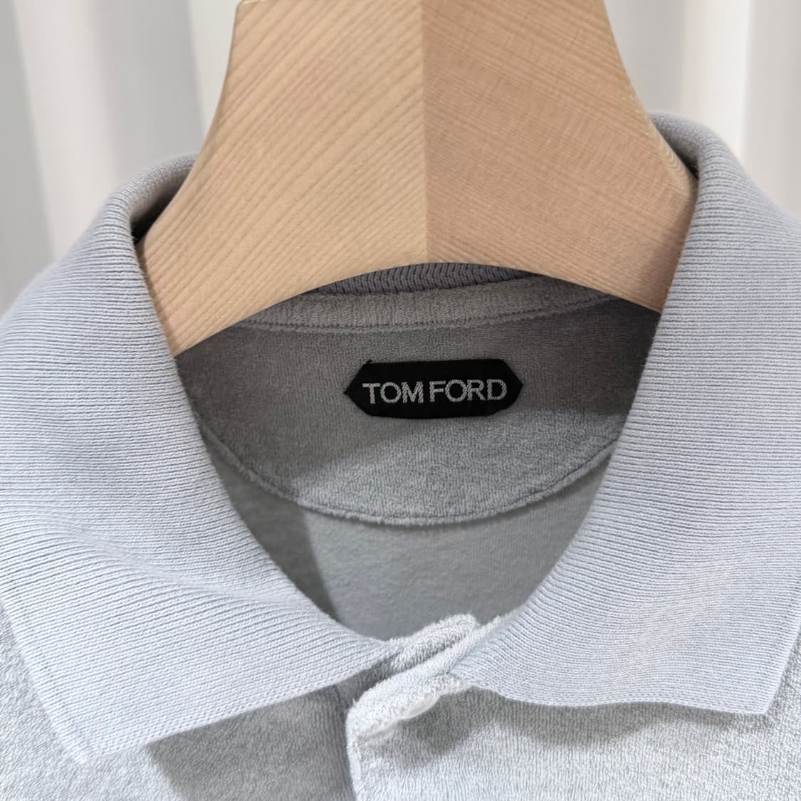 (A+/54) / 톰포드 테리 코튼 폴로 반팔 셔츠 그레이 상품이미지4