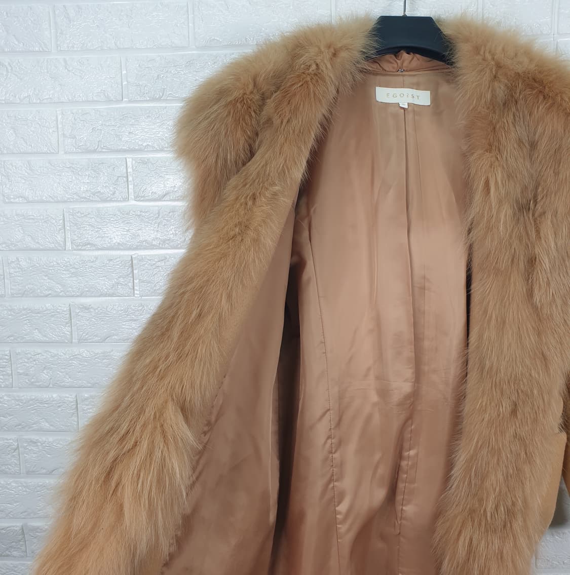 [55]에고이스트 모직 폭스퍼 롱 후드 코트 상품이미지6