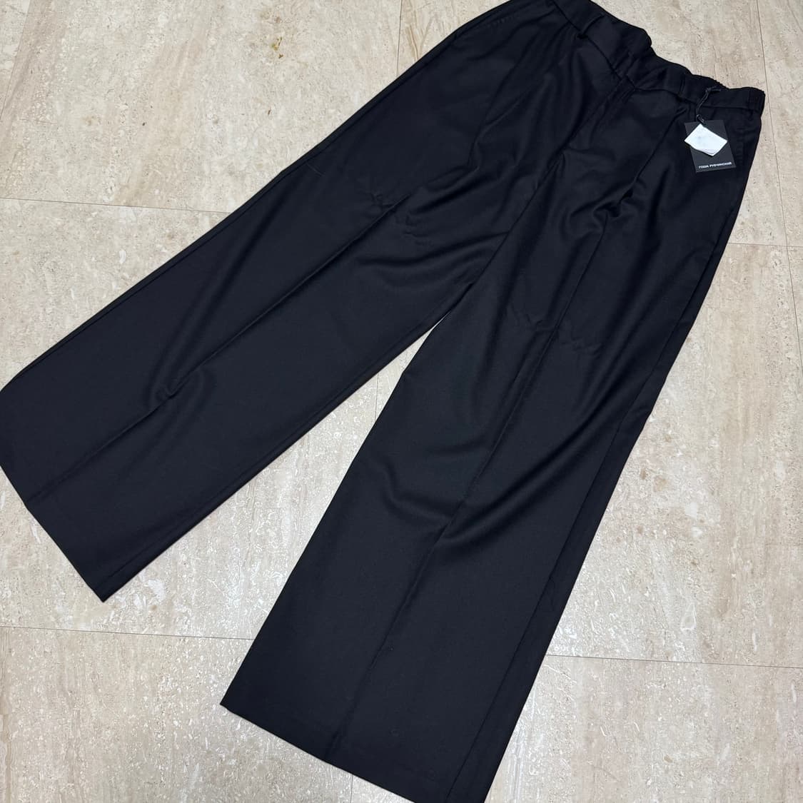 [2XL] 고샤루브친스키 와이드 슬랙스 블랙 상품이미지2