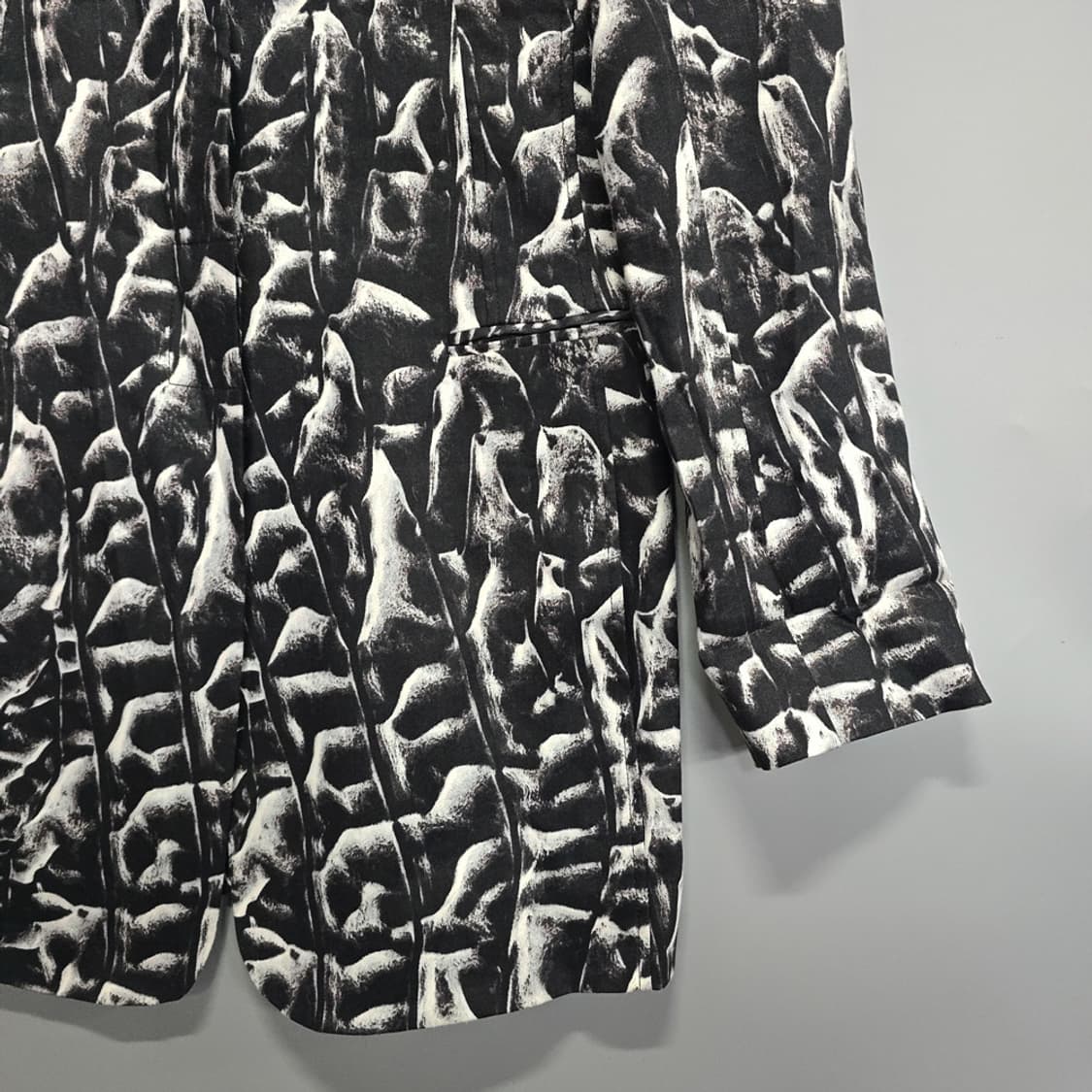 새제품)헬무트랑(Helmut Lang) 린넨 블렌드 패턴 롱자켓 4 상품이미지4