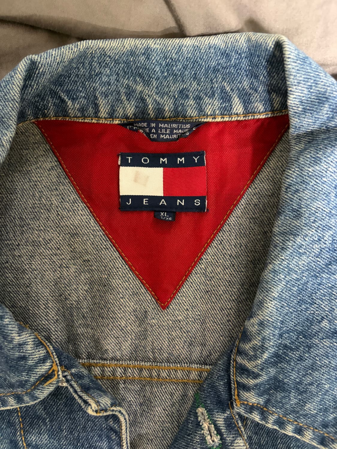 빈티지 타미힐피거 청자켓 xl 상품이미지3