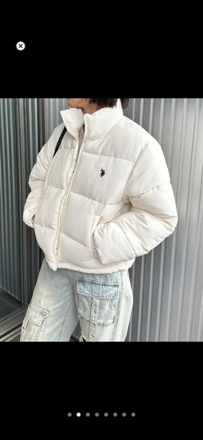 us폴로 숏패딩 화이트 상품이미지1