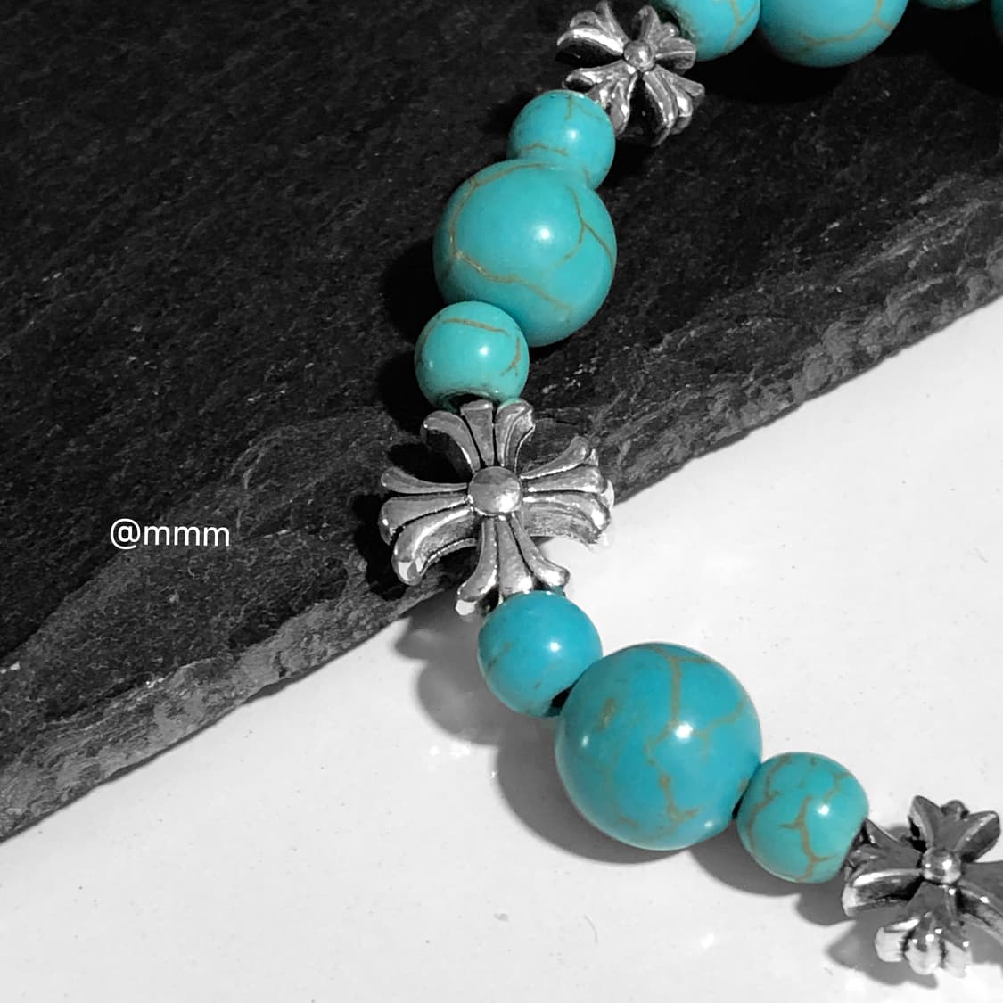 (Unisex) 크로스 터키석 팔찌1 상품이미지2